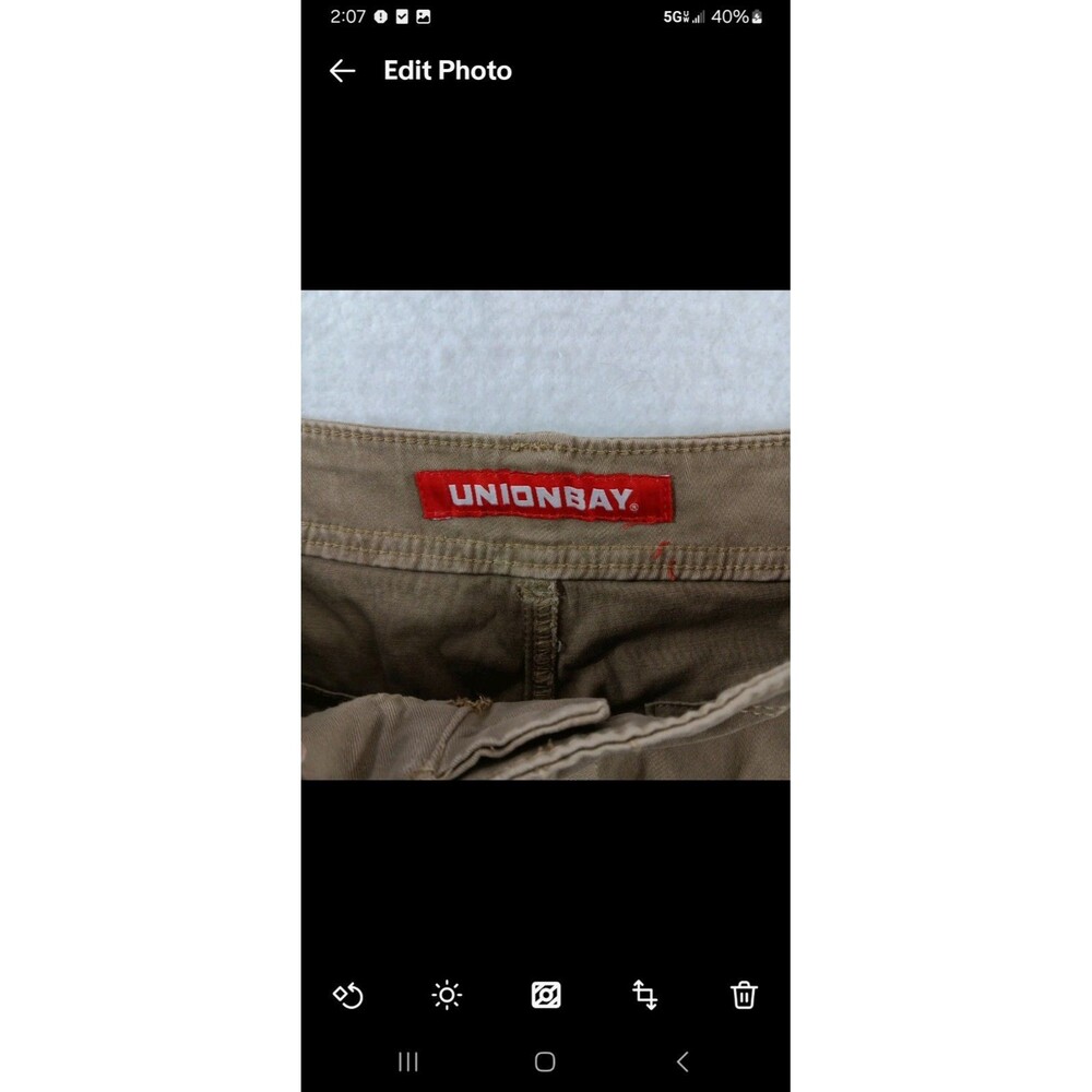 Union Bay Flex Waist Cargo Shorts Men's Size 42 Tan * - Picture 9 of 11